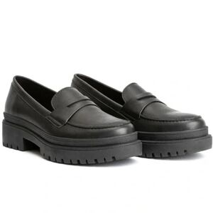 Portland Leather Goods Zoe Chunky Loafer Black Size 9